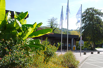 Eingang des Thermalbad "Balinea Thermen"